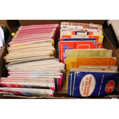 294 - Box of metric os maps, with city street maps