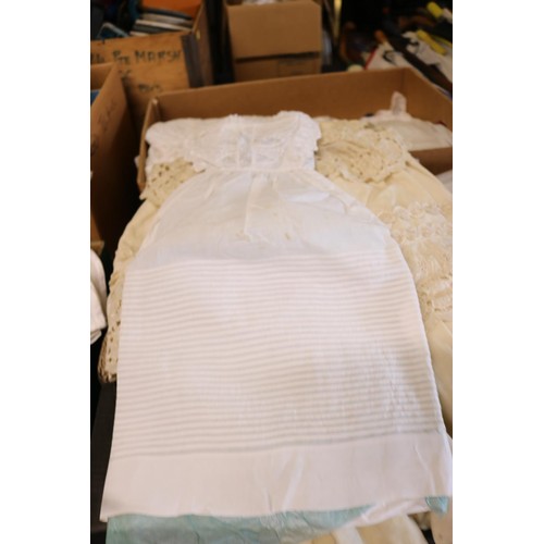 295 - Box of vintage Christening & baby clothes