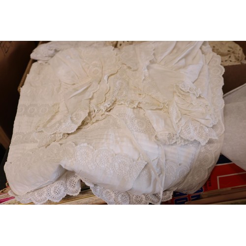 295 - Box of vintage Christening & baby clothes