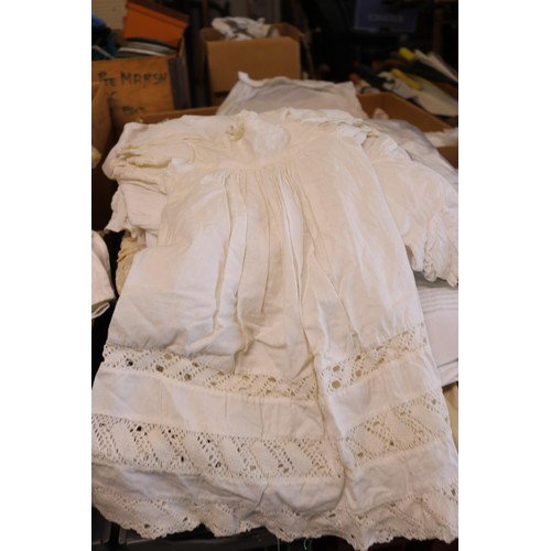 295 - Box of vintage Christening & baby clothes