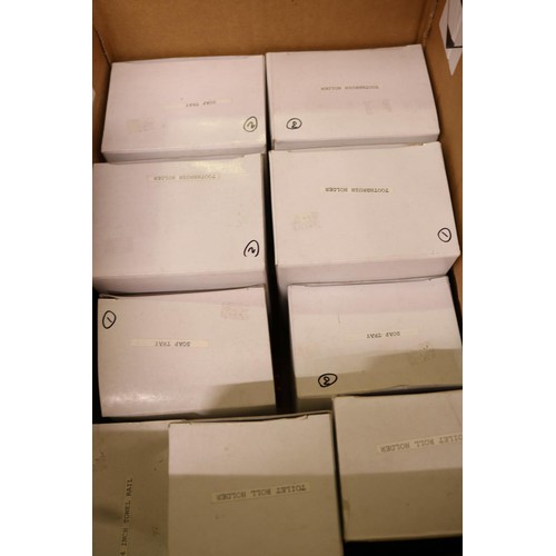 296 - Box of assorted bathroom fittings