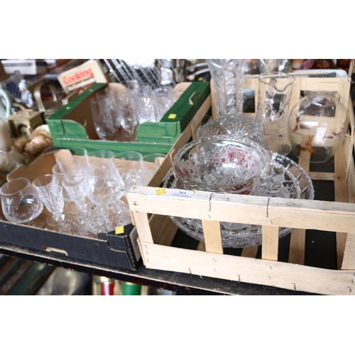 361 - 3 boxes of mixed glassware