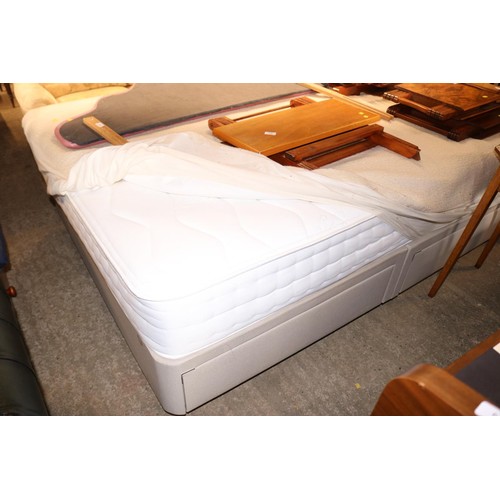 647 - Double bed with storage drawers, mattress & headboard