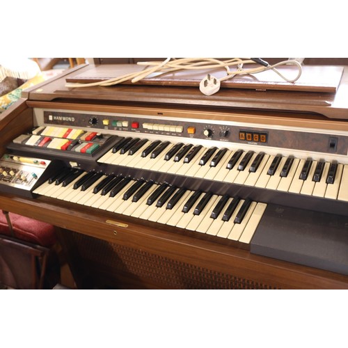 649 - Hammond organ & stool - to be rewired by a qualified electrician