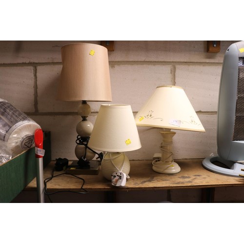 132 - 3 x various lamps - warranted until noon tues following the above sale