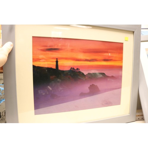 169 - 2 framed & glazed prints - sunset landscapes