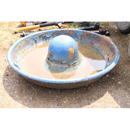 42 - Cast iron Mexican hat pig trough