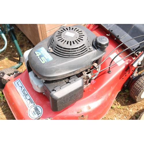 46 - A red self propelled lawnmower