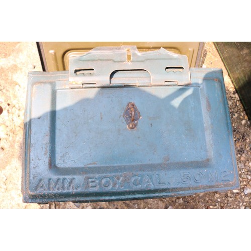 55 - Metal ammunition box & 1 other