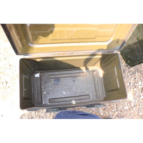 55 - Metal ammunition box & 1 other