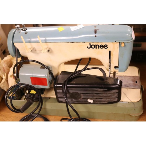 81 - Jones sewing machine (no cover to top) - to be rewired by a qualified electrician