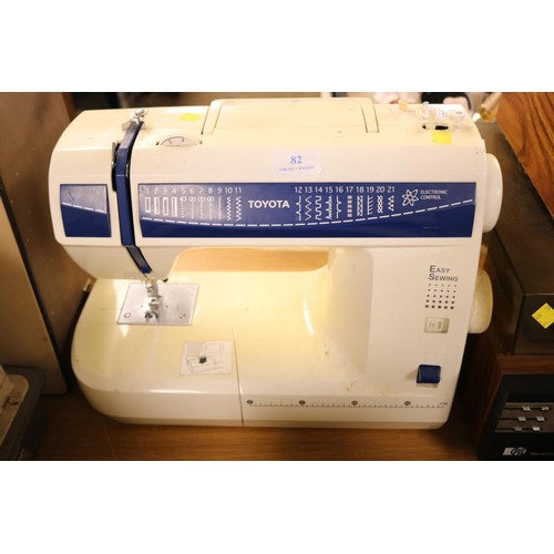 82 - Toyota sewing machine - warranted until 12 noon Tuesday following the above sale