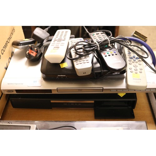 85 - Goodmans freesat, JVC DVD player, Humax freeview & box with remotes - warranted until 12 noon Tuesda... 