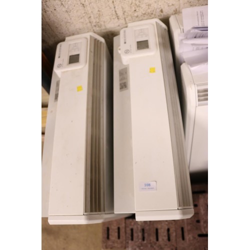 108 - Storage heaters x4 with all instruction manuals