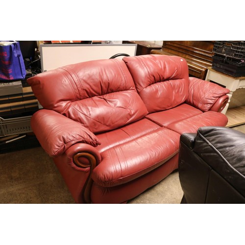 695 - Pink 2 seater sofa