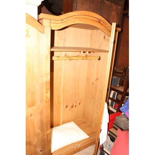 696 - Pine 2 door wardrobe