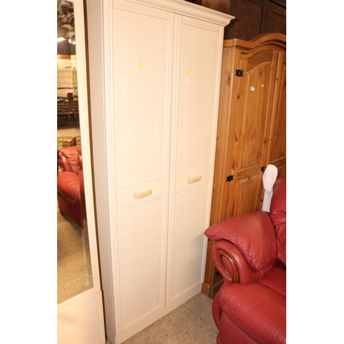 697 - Modern oak lined double wardrobe