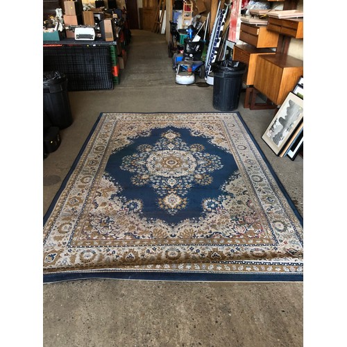 Large blue patterned rug