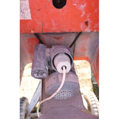 2 - Cement mixer - to be rewired and tested by a qualified engineer