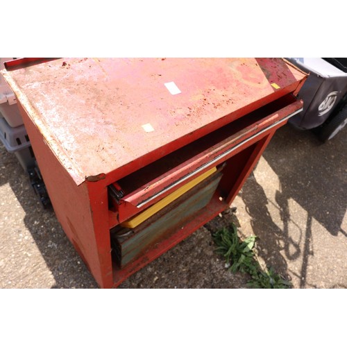 64 - Metal tool chests & tail board light