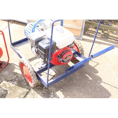 67 - 5.0hp Honda generator on wheels with metal cover (manual in office)