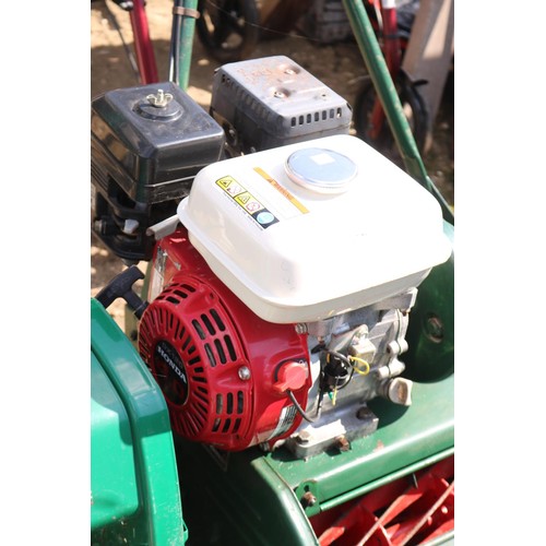 76 - Ransomes cylinder mower with Honda engines - working order