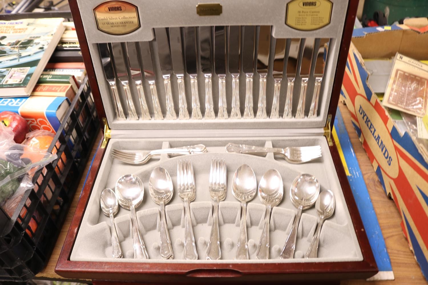 Viners dubarry classic 58 piece canteen of plated cutlery & royal