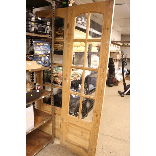 151 - Pair of glazed pine doors