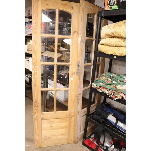 151 - Pair of glazed pine doors