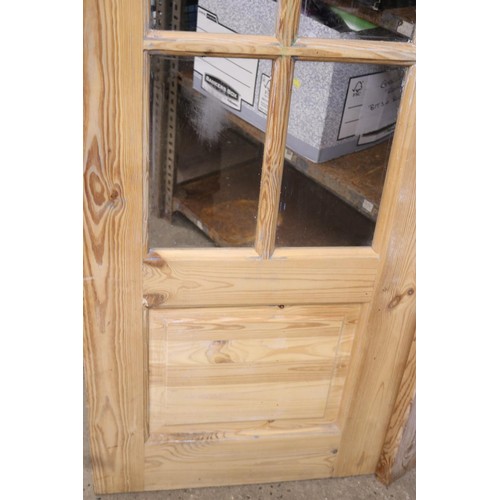 151 - Pair of glazed pine doors