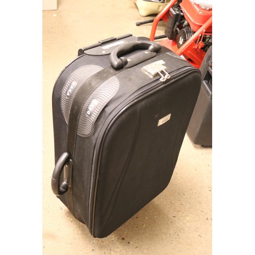 160 - Carlton hard-shell suitcase (lock code 767) & Daka fabric suitcase(lock code 000)