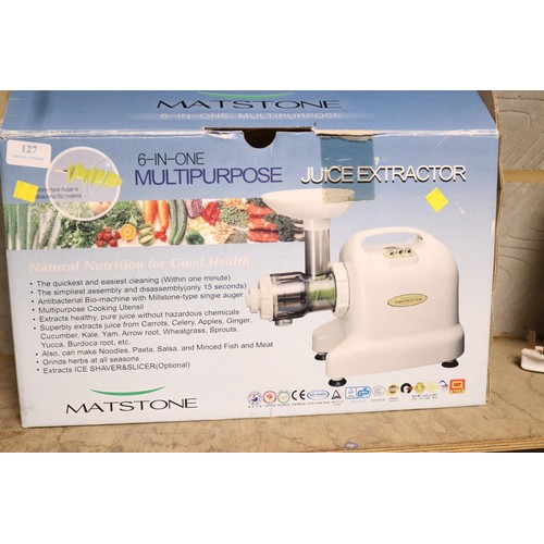 162 - 6 in 1 multi purpose juice extractor - warranted until 12 noon Tuesday following the above sale