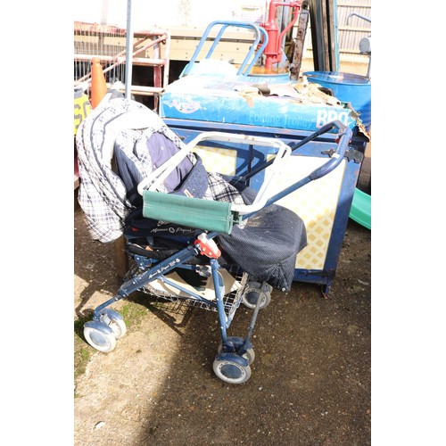 5 - Cupboard, table, car bike carrier,  p, barbecue, push chair