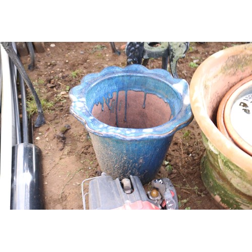 72 - Quantity of cloth pots, some clay, some plastic