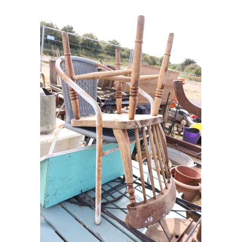 77 - Qty of garden tables, cupboards, chairs, etc