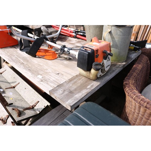 86 - Large six plank refractory outside Table