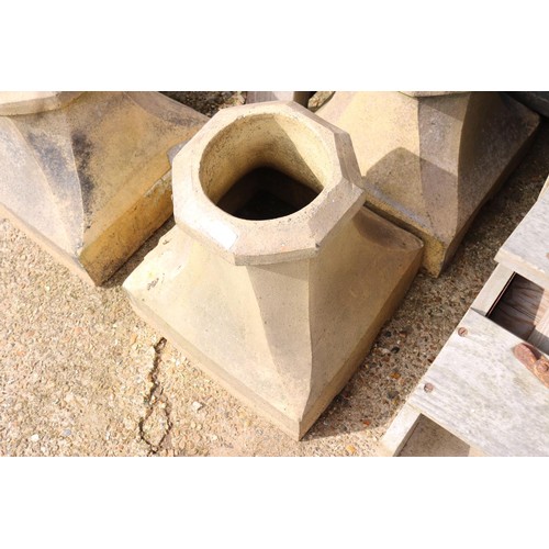 93 - 3 x chimney pots