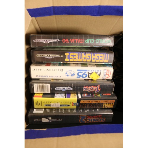 110 - Sega mega drive & games - warranted until 12 noon Tuesday following the above sale