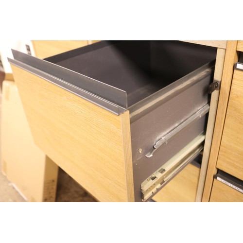 129 - 3 drawer filing cabinet with key