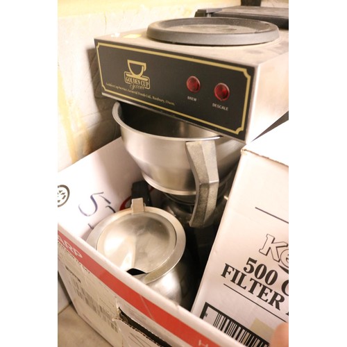 167 - Golden cup service coffee machine & accessories - warranted until 12 noon Tuesday following the abov... 