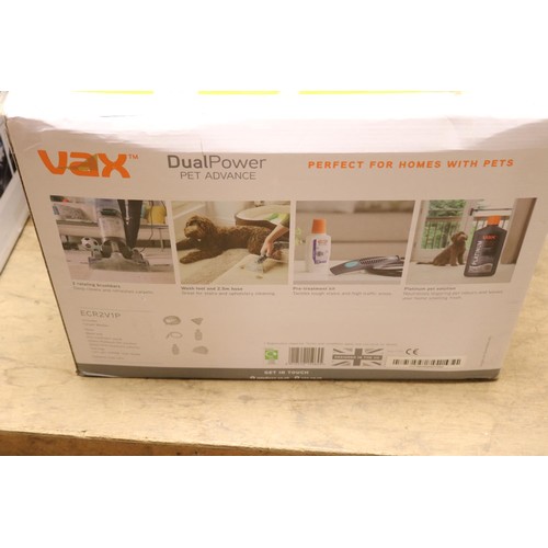 170 - Vax dual power pet carpet cleaner & solution - warranted until 12 noon Tuesday following the above s... 