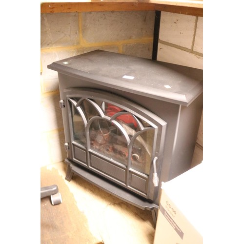 172 - Dimplex black stove heater - Dunelm - warranted until 12 noon Tuesday following the above sale