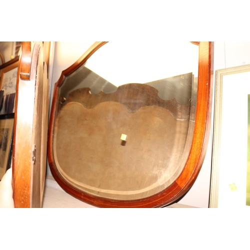 187 - 2 mahogany framed wall mirrors