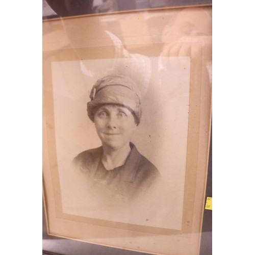 187A - Framed photograph of Norfolk Church & picture of  a lady