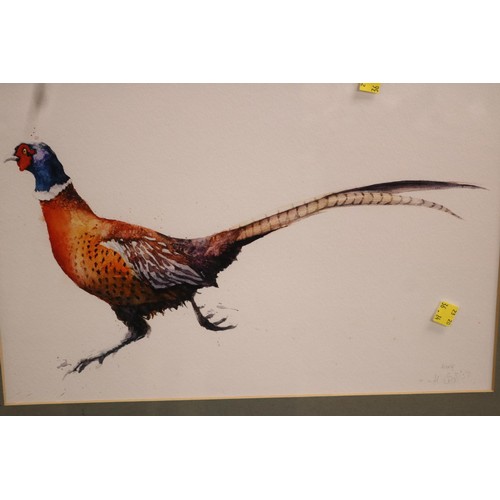 200 - Framed limited edition print ‘pheasant’, signed water colour