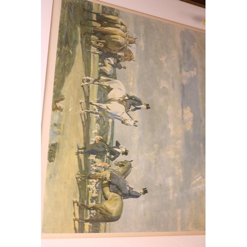 213 - 3 large hunting pictures & large rams in snow picture