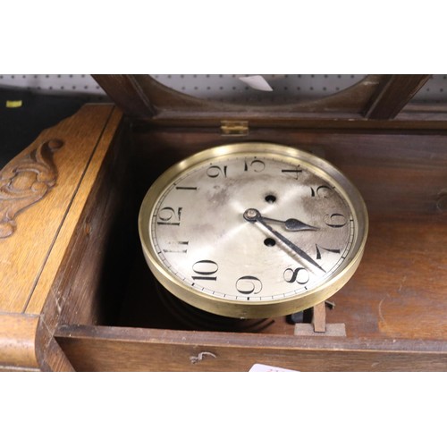 224 - Antique German wall clock & key