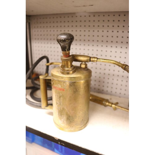 231 - Two brass antique small  garden sprayers