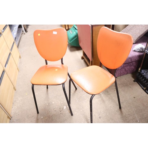 379 - 2 orange vintage chairs