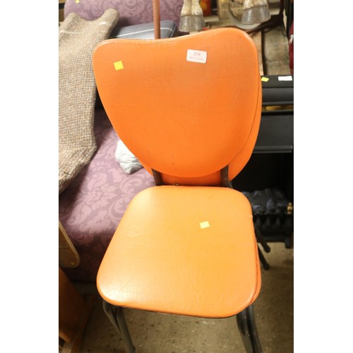 379 - 2 orange vintage chairs